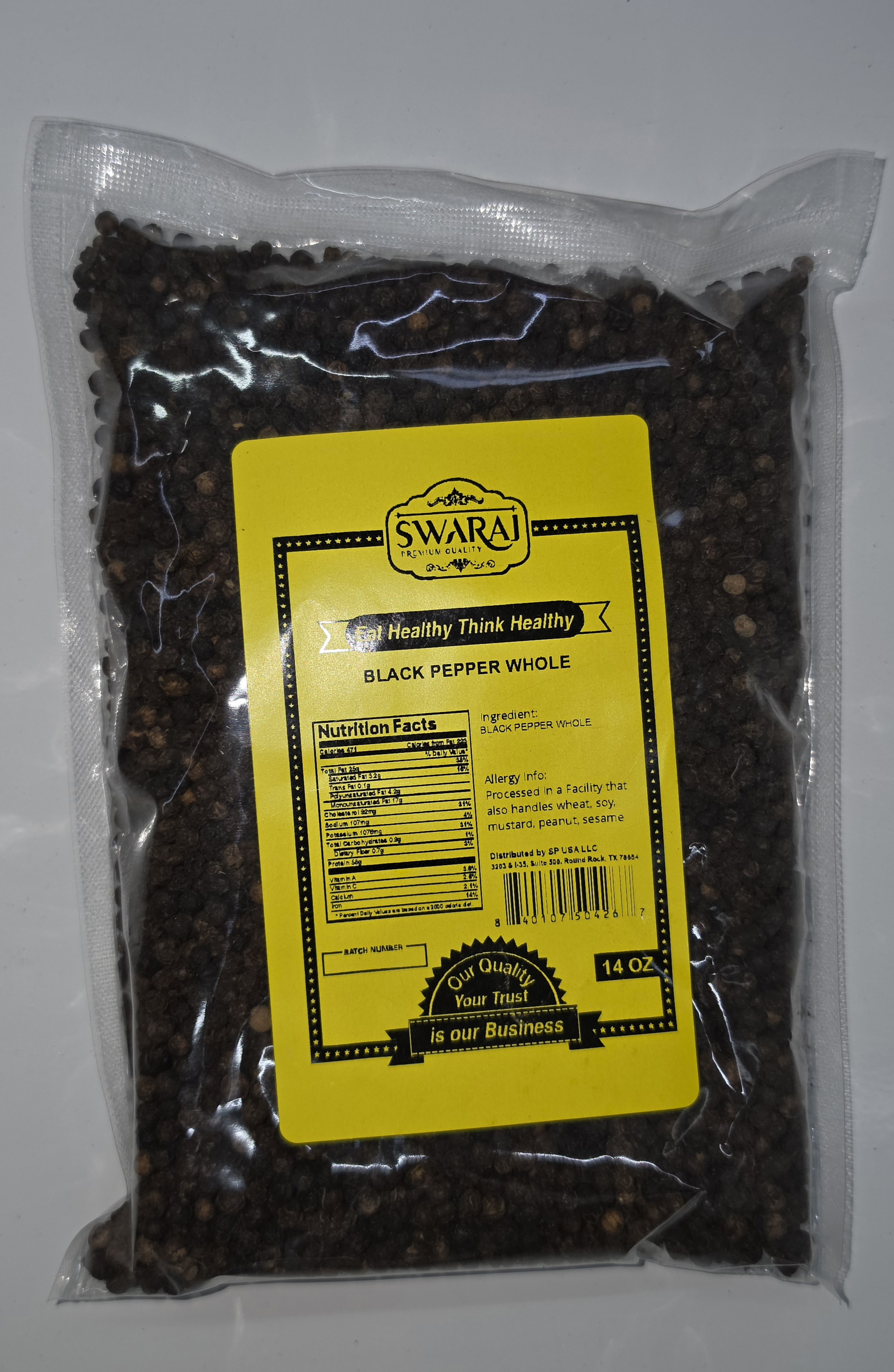 Swaraj whole Black Pepper